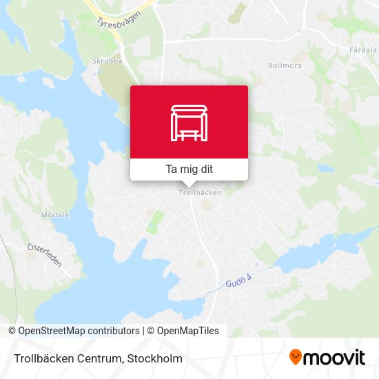 Trollbäcken Centrum karta