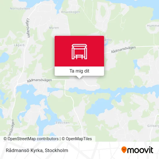 Rådmansö Kyrka karta