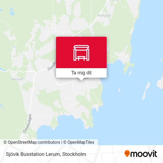 Sjövik Busstation Lerum karta