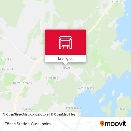 Tösse Station karta