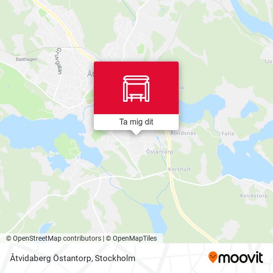 Åtvidaberg Östantorp karta