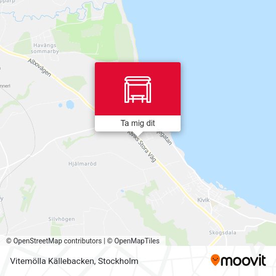 Vitemölla Källebacken karta