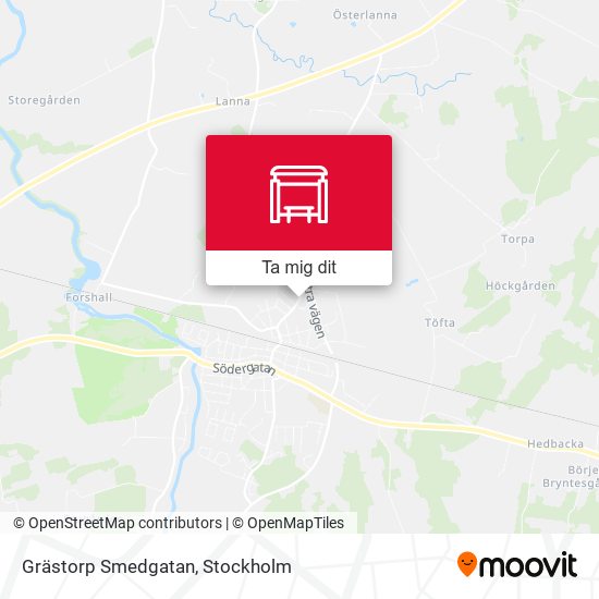 Grästorp Smedgatan karta