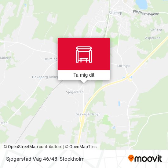 Sjogerstad Väg 46/48 karta