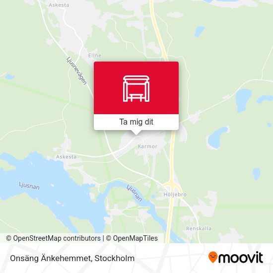Onsäng Änkehemmet karta