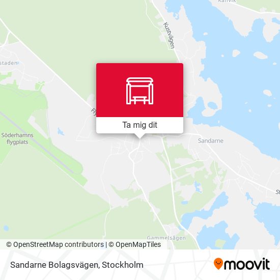 Sandarne Bolagsvägen karta
