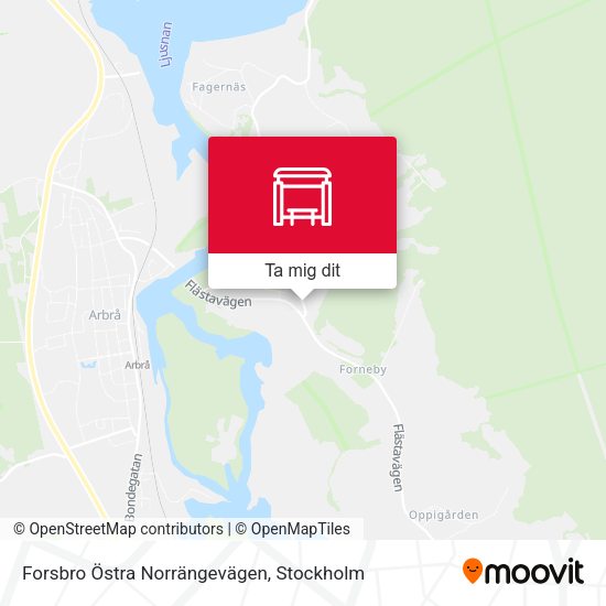 Forsbro Östra Norrängevägen karta