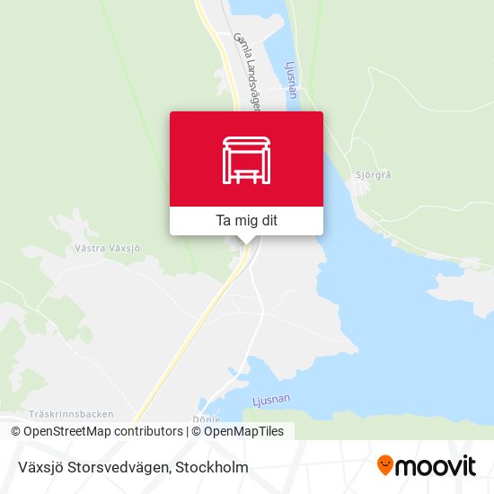 Växsjö Storsvedvägen karta