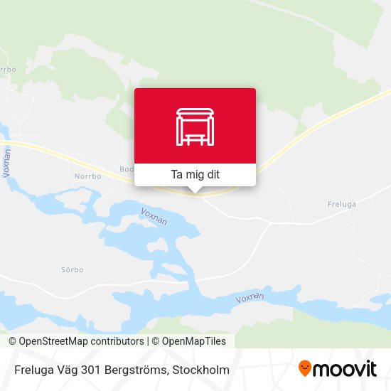 Freluga Väg 301 Bergströms karta