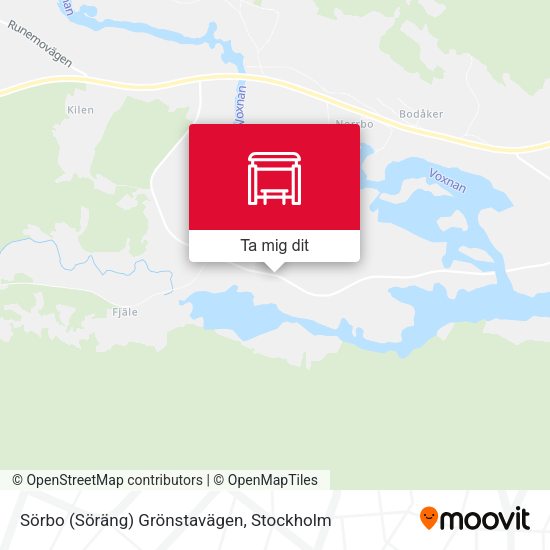 Sörbo (Söräng) Grönstavägen karta