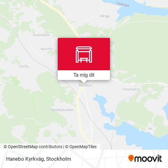 Hanebo Kyrkväg karta