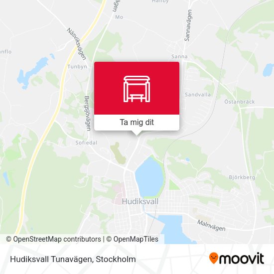 Hudiksvall Tunavägen karta