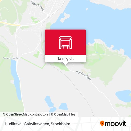 Hudiksvall Saltviksvägen karta