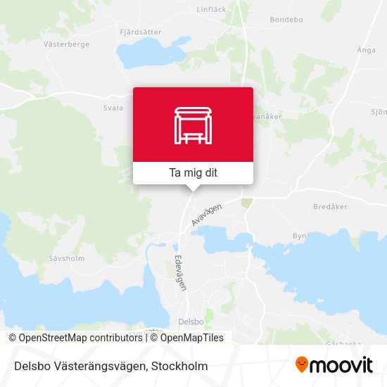 Delsbo Västerängsvägen karta