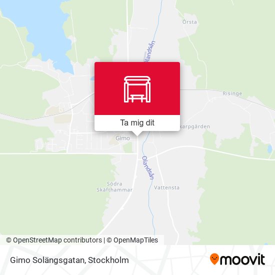 Gimo Solängsgatan karta