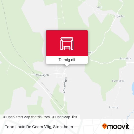 Tobo Louis De Geers Väg karta