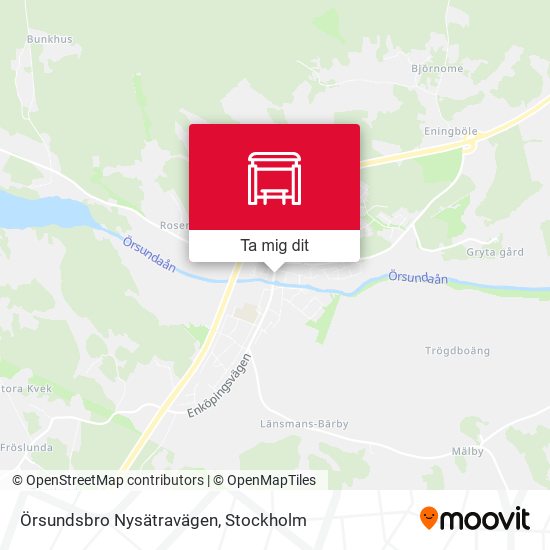 Örsundsbro Nysätravägen karta