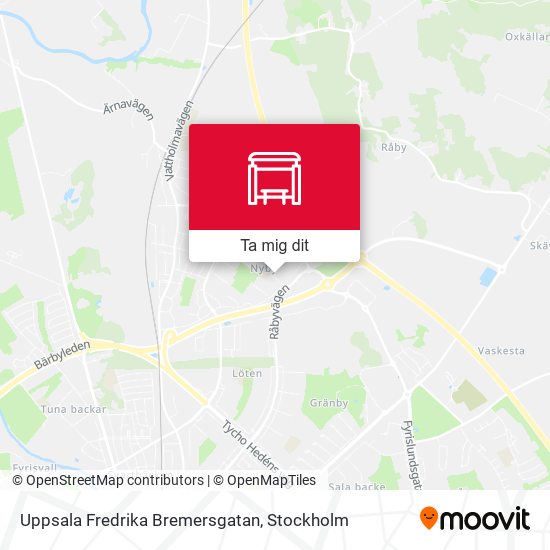 Uppsala Fredrika Bremersgatan karta