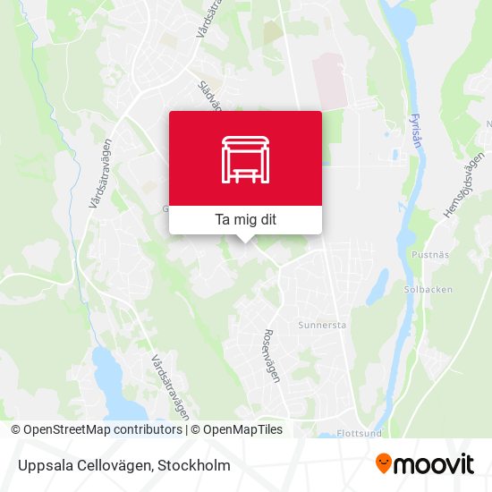 Uppsala Cellovägen karta