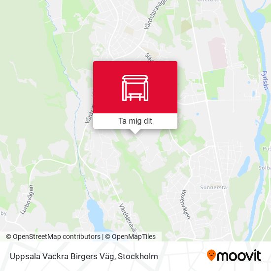 Uppsala Vackra Birgers Väg karta