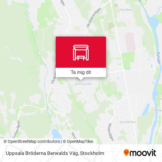 Uppsala Bröderna Berwalds Väg karta