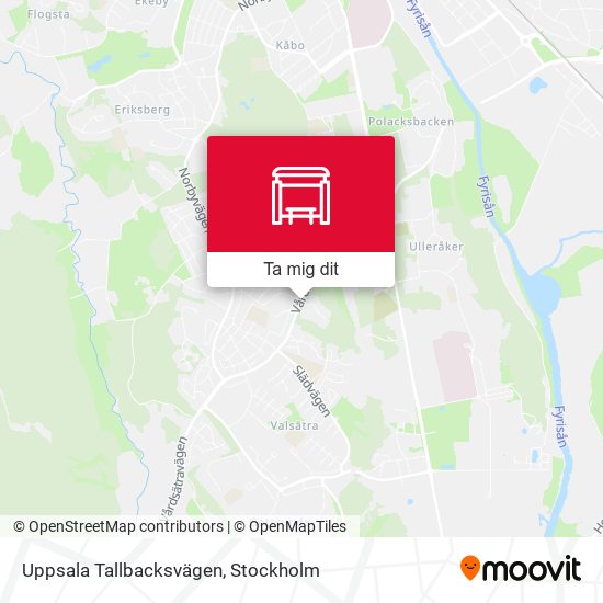 Uppsala Tallbacksvägen karta