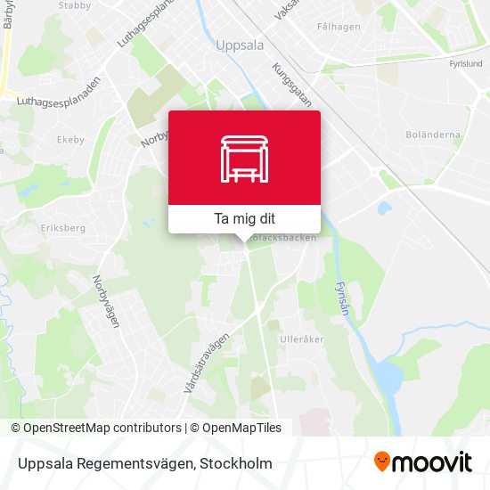 Uppsala Regementsvägen karta