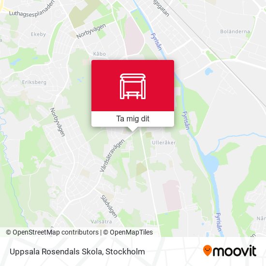 Uppsala Rosendals Skola karta
