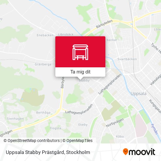 Uppsala Stabby Prästgård karta