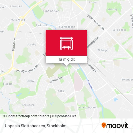 Uppsala Slottsbacken karta