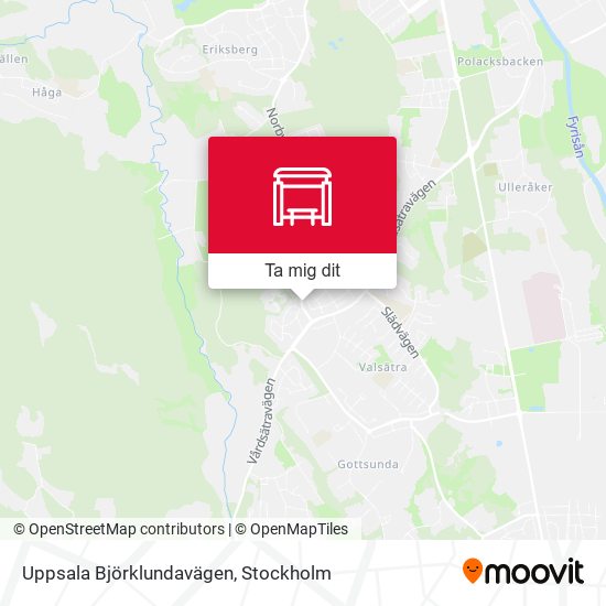 Uppsala Björklundavägen karta