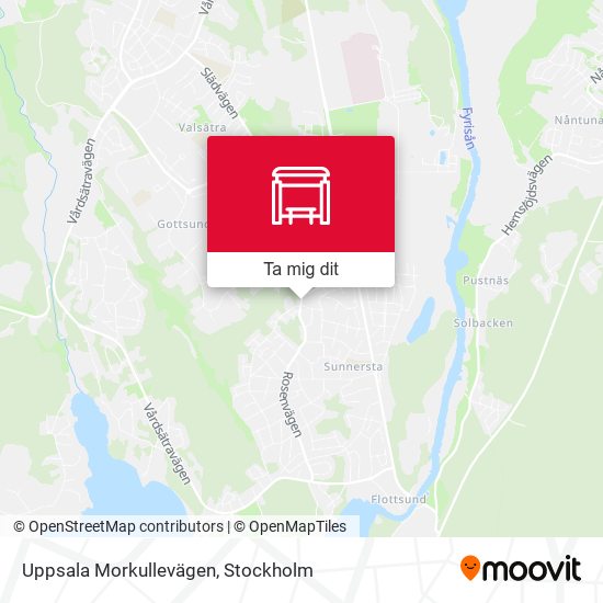 Uppsala Morkullevägen karta