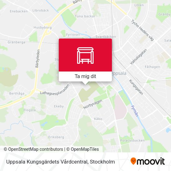 Uppsala Kungsgärdets Vårdcentral karta