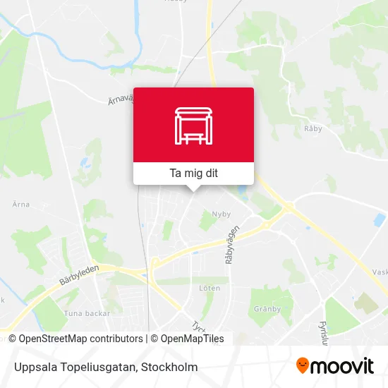 Uppsala Topeliusgatan karta