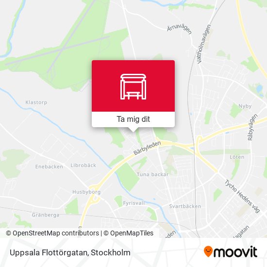 Uppsala Flottörgatan karta