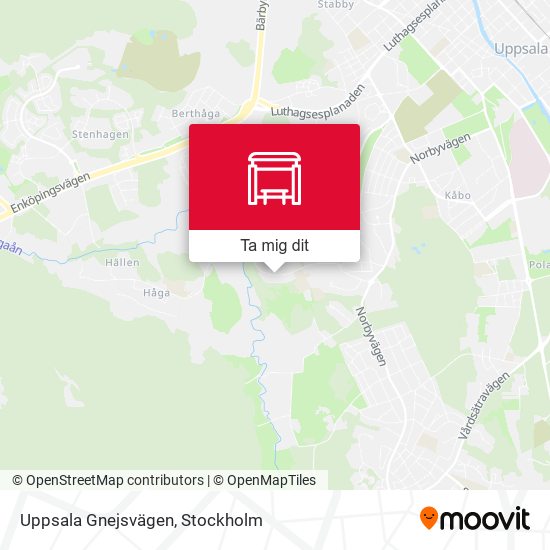 Uppsala Gnejsvägen karta