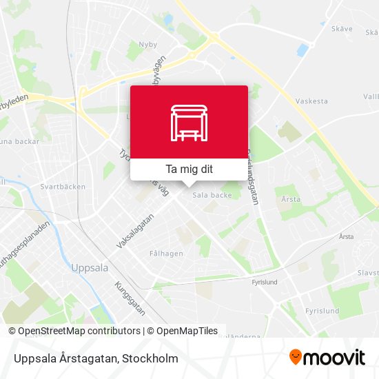 Uppsala Årstagatan karta