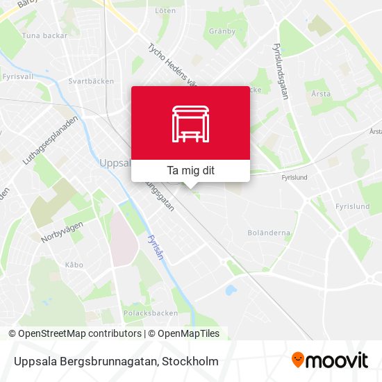 Uppsala Bergsbrunnagatan karta