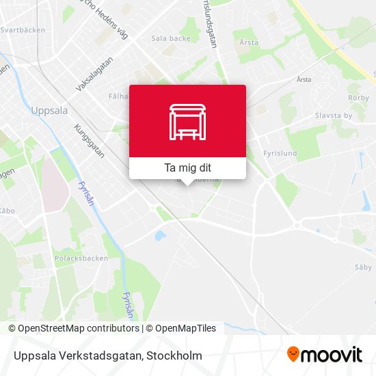 Uppsala Verkstadsgatan karta