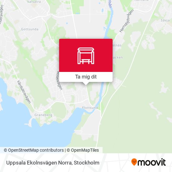 Uppsala Ekolnsvägen Norra karta