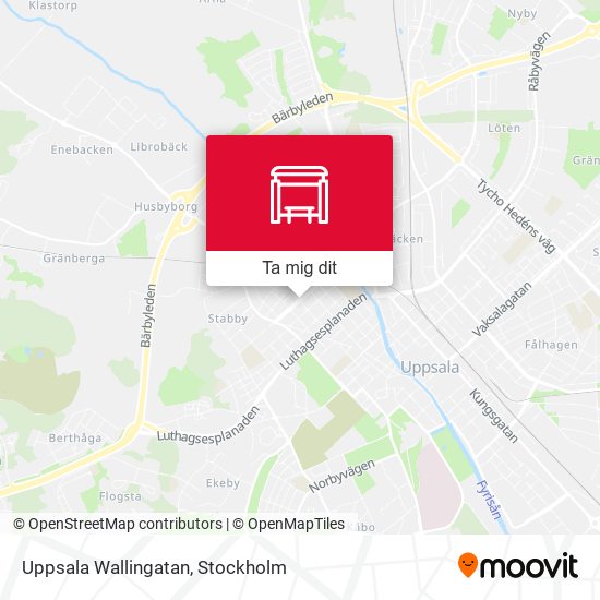 Uppsala Wallingatan karta