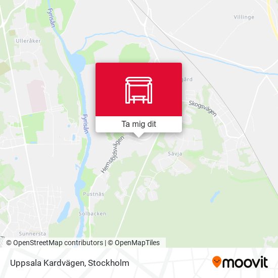 Uppsala Kardvägen karta