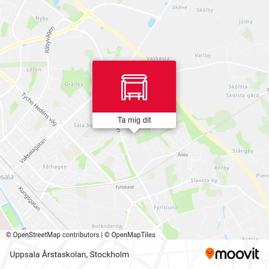 Uppsala Årstaskolan karta