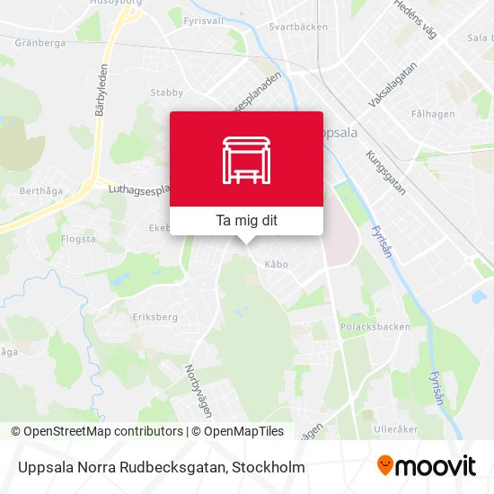 Uppsala Norra Rudbecksgatan karta