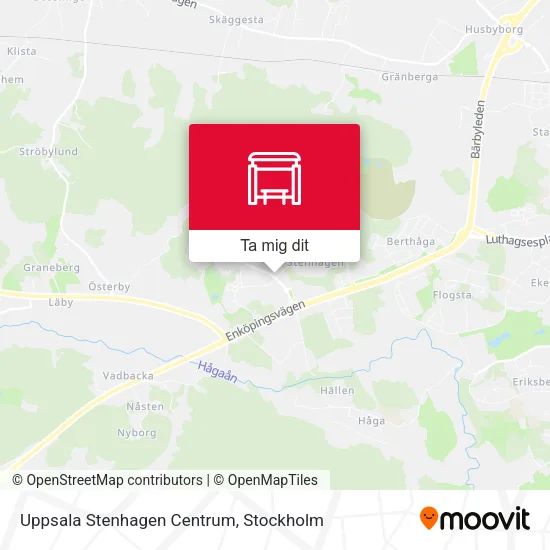 Uppsala Stenhagen Centrum karta