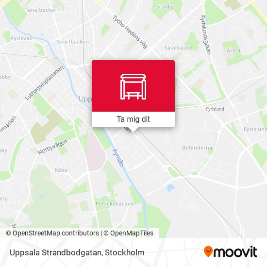 Uppsala Strandbodgatan karta