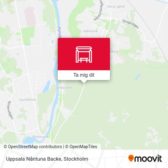Uppsala Nåntuna Backe karta