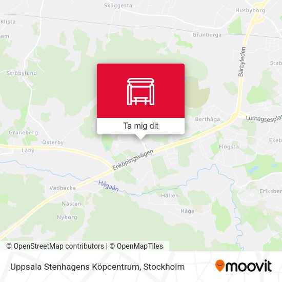Uppsala Stenhagens Köpcentrum karta