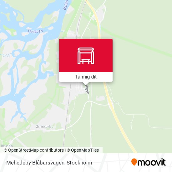 Mehedeby Blåbärsvägen karta