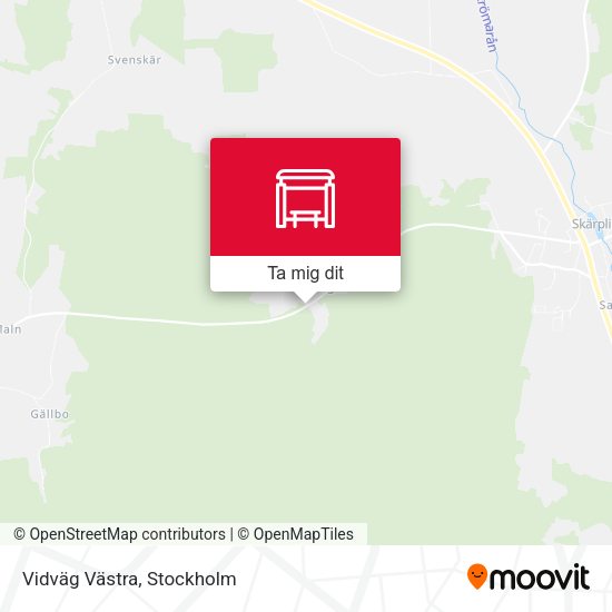 Vidväg Västra karta
